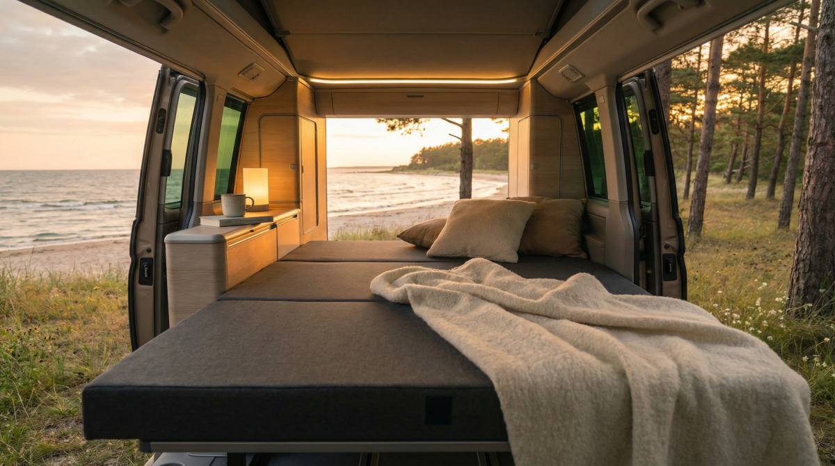 Imagen sobre ¿qué grosor de colchón camper es mejor para dormir bien?